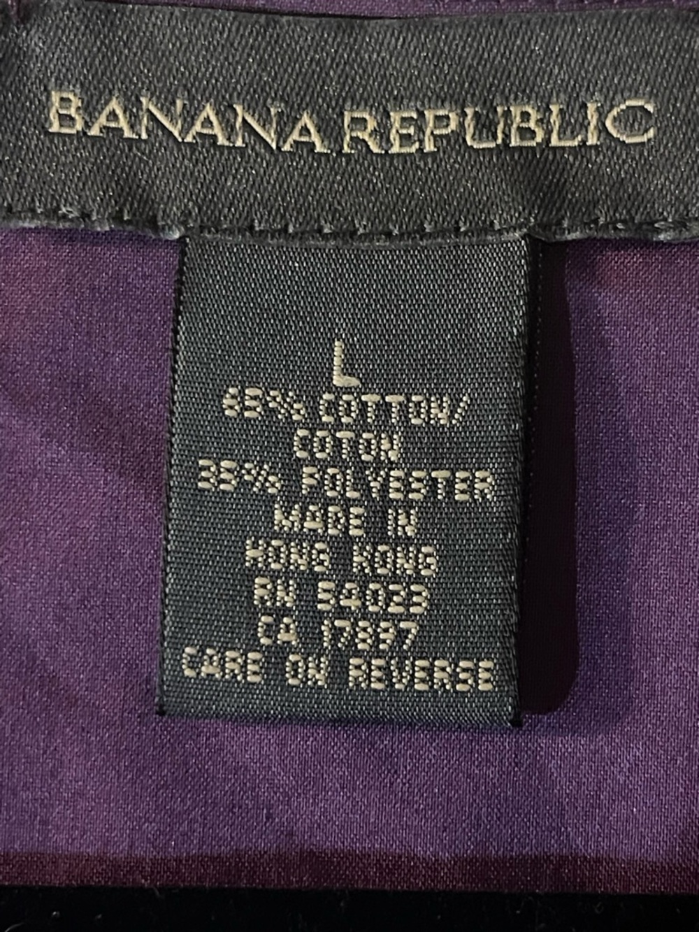 Banana Republic Deep Purple Wrap Tie Blouse - Picture 2 of 8